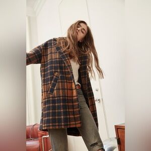 Heartloom Kai Plaid Long Coat size XS